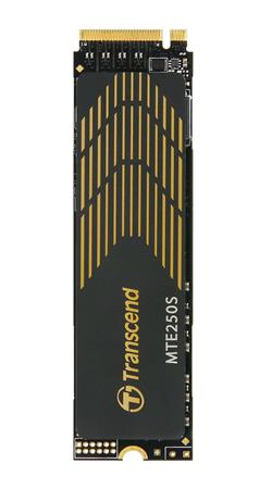 TRANSCEND MTE250S 2TB SSD disk M.2 2280, PCIe Gen4 x4 NVMe 1.4 (3D TLC), graphene heatsink, 7100MB/s R, 6500MB/s W